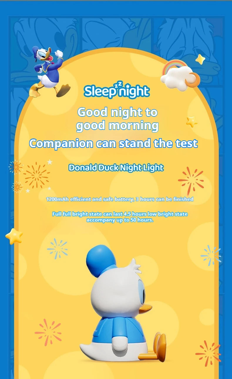 Donald Duck Nightlight Christmas Presents Lovely Practical Creative Birthday Gift Cute Figure Creative Kawaii Model Doll Toys