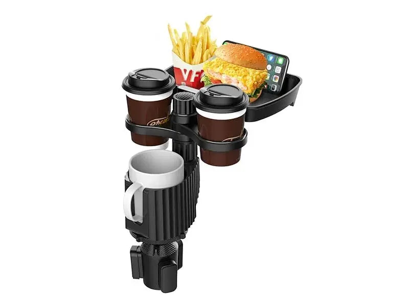 Car Cup Holder Expander Tray with Detachable Car Cup Holder Tray, Car Food Trays for Eating &Cup Holder Tray Table for Car